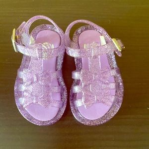 Baby jelly sandals in purple